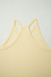Sachet Pink Slim Ribbed Tank Top and Sweatpants Set