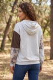 Multicolour Camo Print Drawstring Long Sleeve Western Style Hoodie
