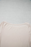Jet Stream Lace Cuff Patchwork Round Neck Long Sleeve Top