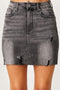 Distressed High Rise Long Pencil Skirt