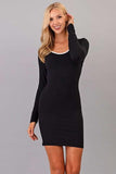 Scoop Long Sleeve 90s Dress