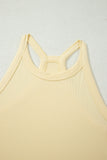Sachet Pink Slim Ribbed Tank Top and Sweatpants Set