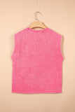 Bonbon Toner Washed Wild West Whiskey Print Sleeveless Muscle Top