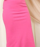 Pink One shoulder bodycon midi dress