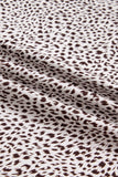Brown Cheetah Print Trim Split Long Western Skirt