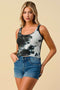 Rock N' Roll Tie Dye Scoop Tank Top